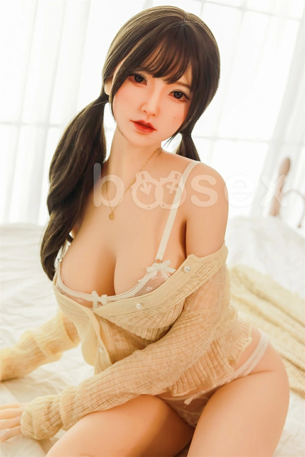 Boosex 165cm TPE Big Breast Black eyes Sex Doll with D-Cup