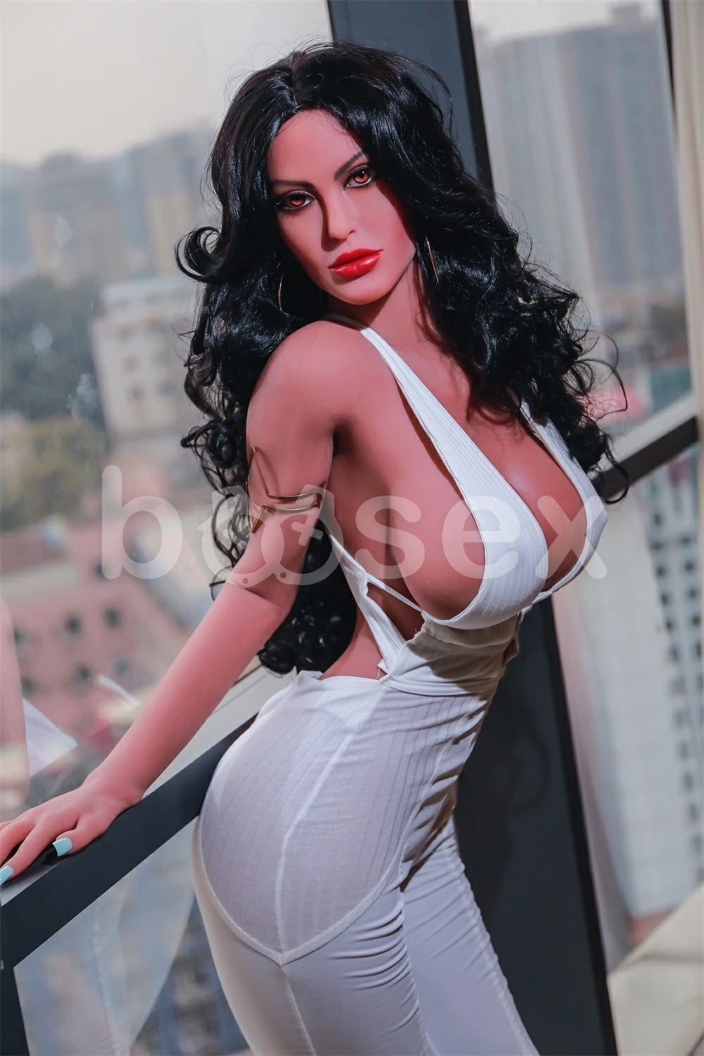 Boosex 170cm TPE Big Breast Brown eyes Sex Doll with E-Cup