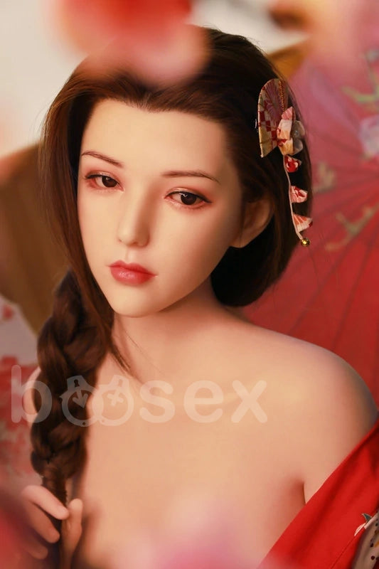 Boosex 170cm TPE Small Breast Black eyes Sex Doll with B-Cup