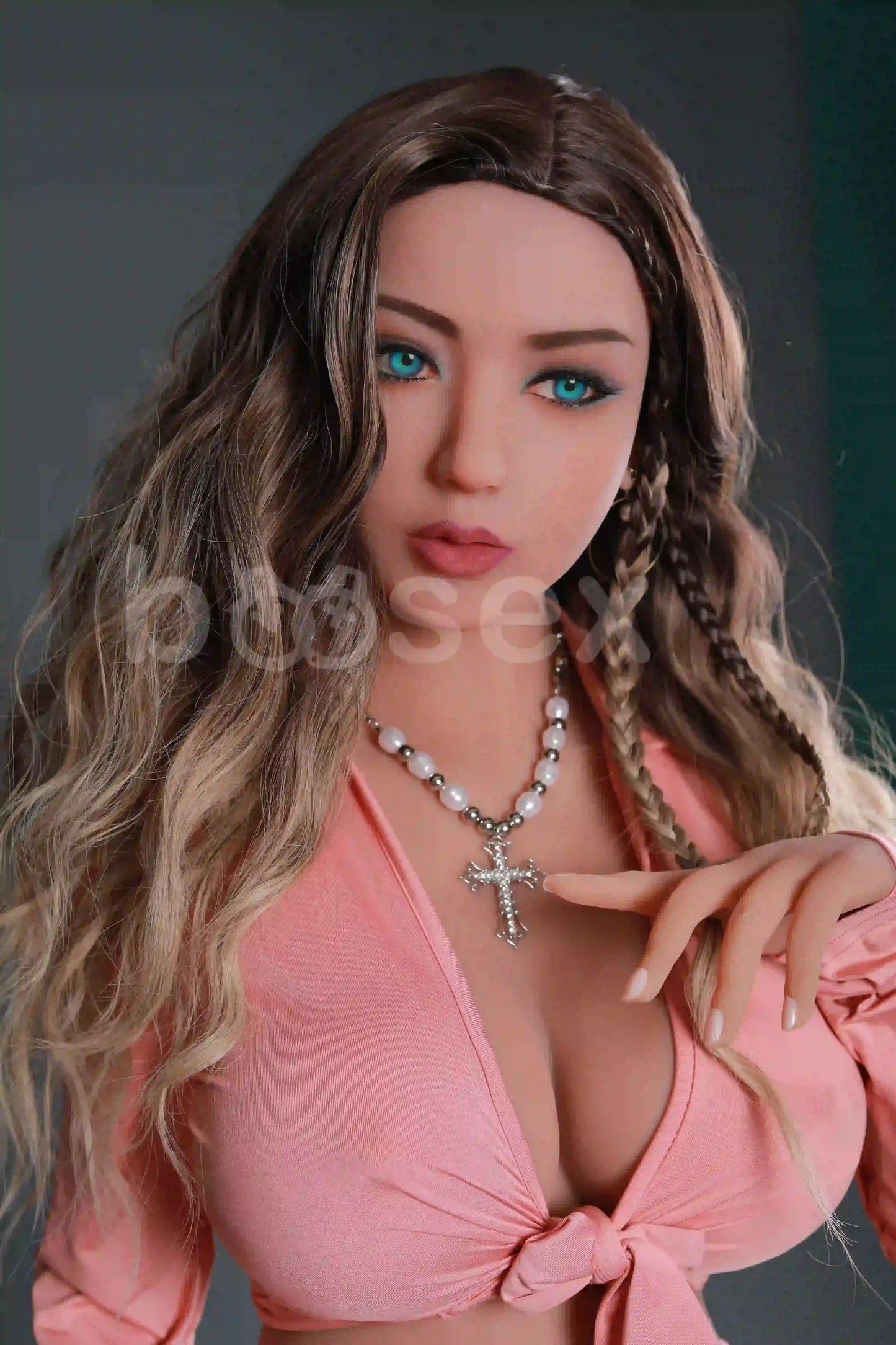 Boosex 168cm TPE Big Breast Blue eyes Sex Doll with D-Cup